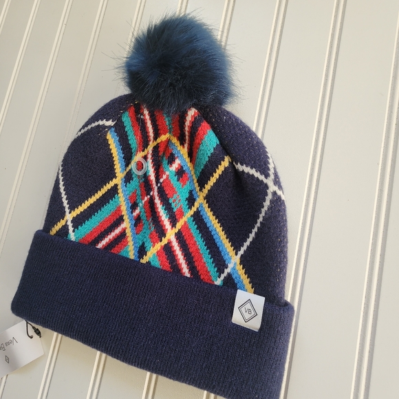 Vera Bradley Knit Pom Pom Beanie in Tartan Plaid - Picture 7 of 7